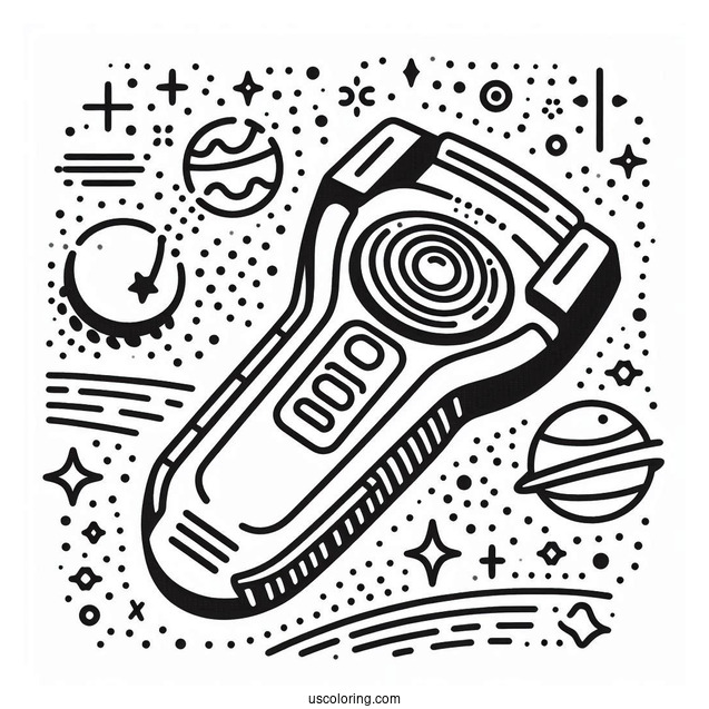 Star Trek Coloring Page Of Simple Starfleet Tricorder Outline