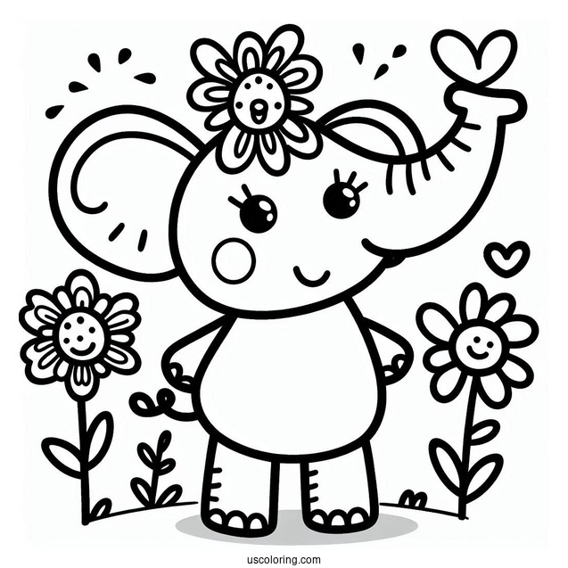 Emily The Elephant From Peppa Pig Coloring