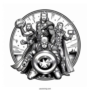 Captain America With Thor And Iron Man