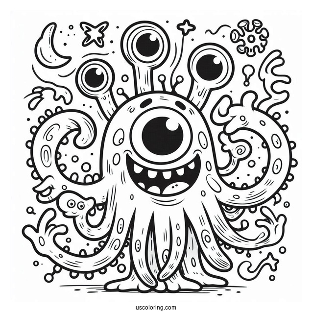 My Singing Monsters Coloring Page Of Easy Entbrat For Preschoolers