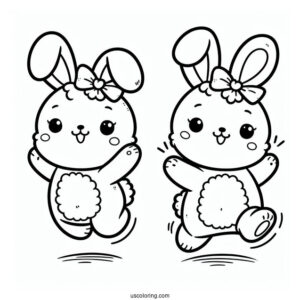 Sunny Bunnies Coloring Page Of Easy Big Boo Jumping For Preschoolers