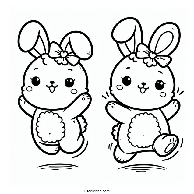 Sunny Bunnies Coloring Page Of Easy Big Boo Jumping For Preschoolers