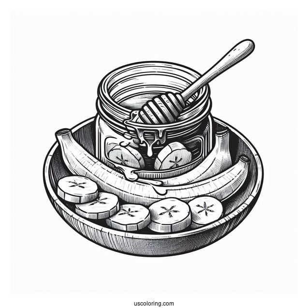 Chopped Banana With Maple Syrup To Color