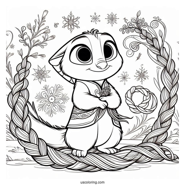 Coloring Sheet Of Pascal From Frozen