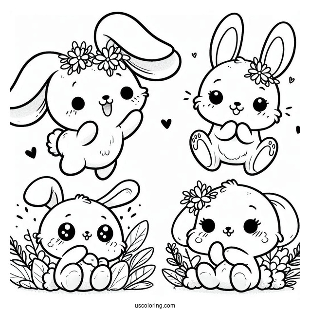 Sunny Bunnies Coloring Page Of Easy Big Boo Jumping For Preschoolers
