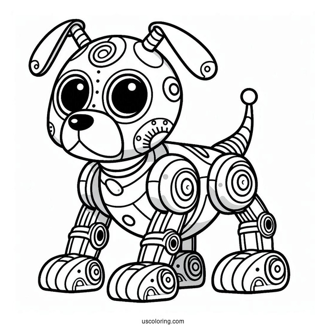 Coloring Page Of Robot Dog To Color