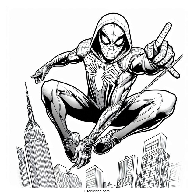 Spider-Man And Ned Leeds Coloring Sheet