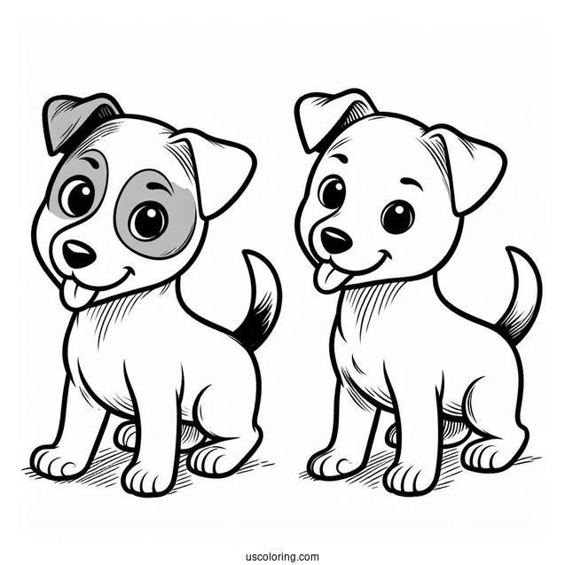 Playful Jack Russell Coloring Page For Kids
