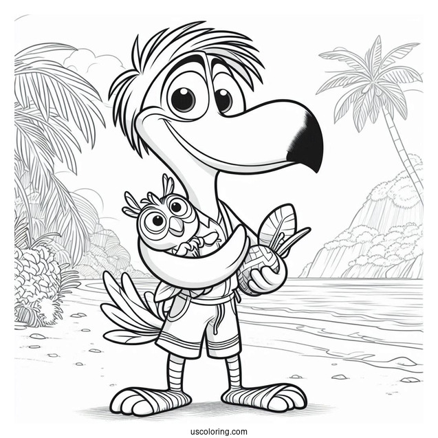 Nigel Holding Mauro Coloring Sheet For Kids