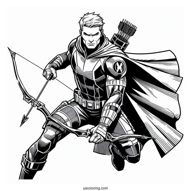 Hawkeye Clint Barton Coloring Page