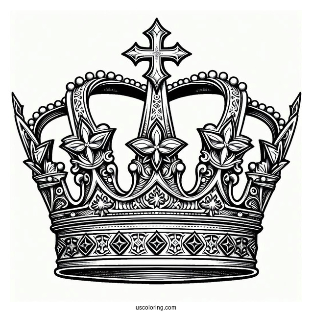 St Edward_s Crown Coloring Page