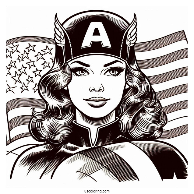 Vintage Themed Captain America From Comic Book