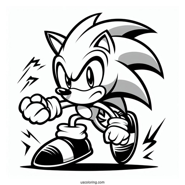 Angry Sonic To Color