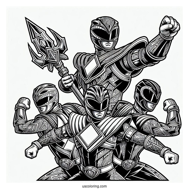 Power Rangers Super Ninja _ Steel Poster Coloring Page