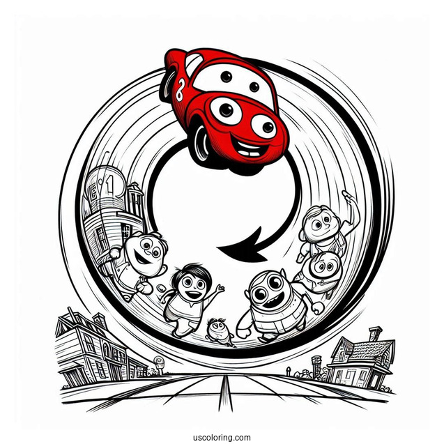 Pixar Coloring Page of Turning Red Movie Poster