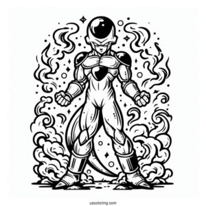 Coloring Page Of Frieza Coloring Sheet