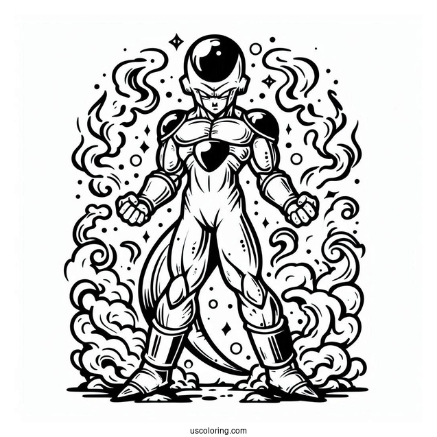 Coloring Page Of Frieza Coloring Sheet
