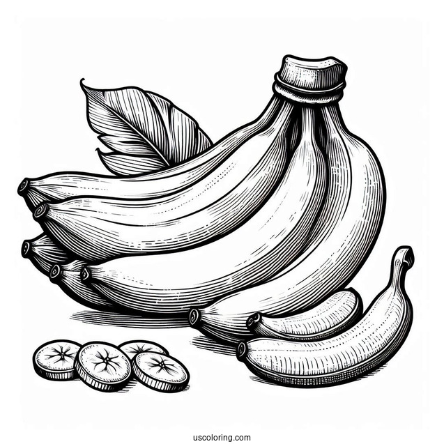 Cavendish Bananas Coloring Page
