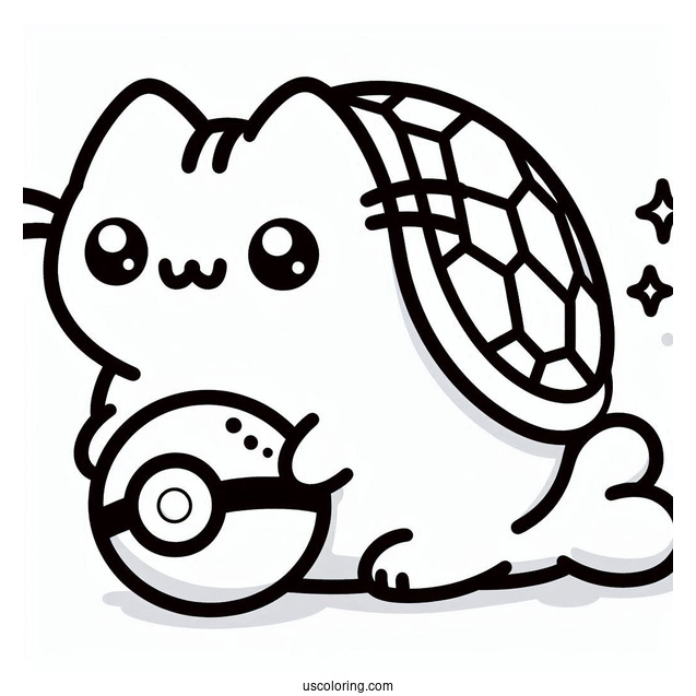 Pusheen Squirtle Pokemon To Color