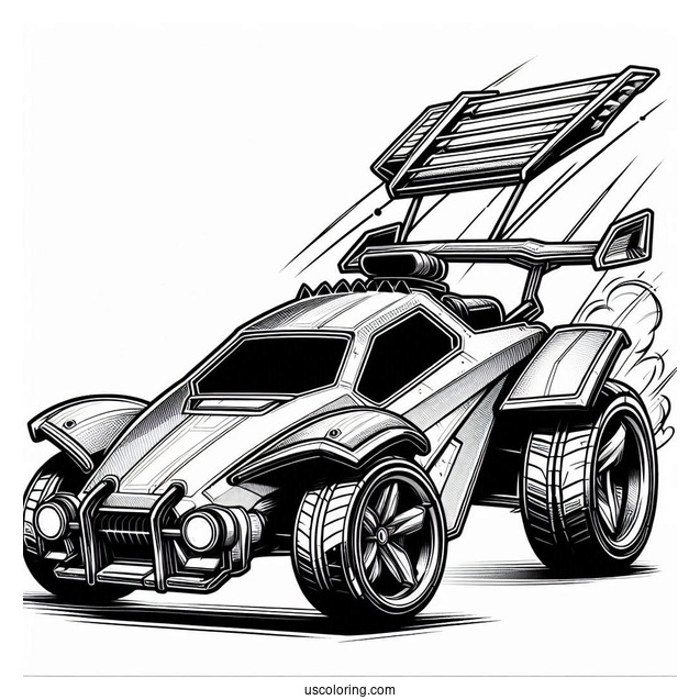 Cool Rocket League Coloring Page Octane Car