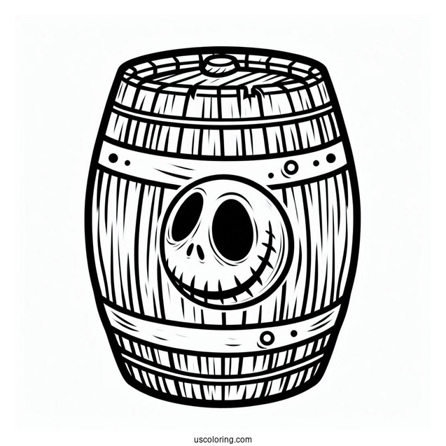 Easy Outline Of Barrel Coloring In