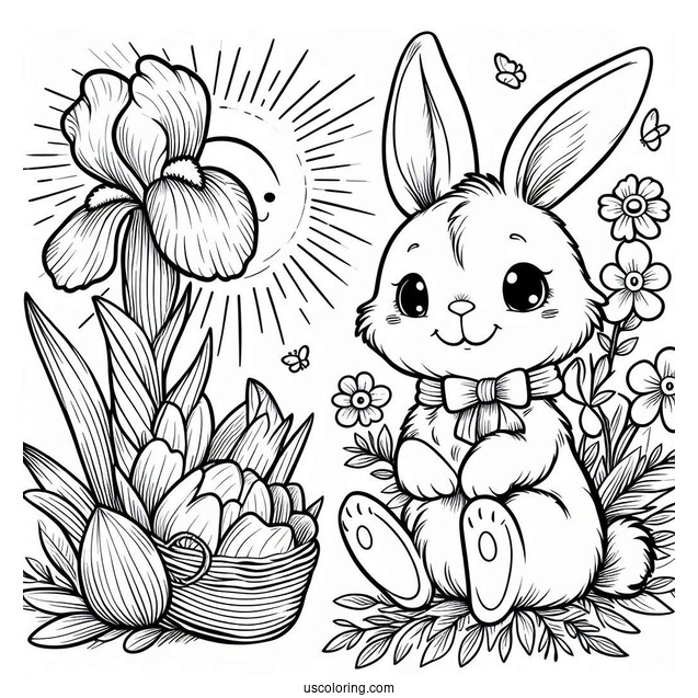Sunny Bunnies Coloring Page Iris And Shiny