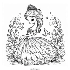 Swan Princess Coloring Page Of Odette