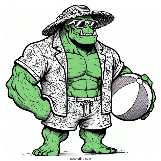 Vintage She Hulk Comic Coloring In