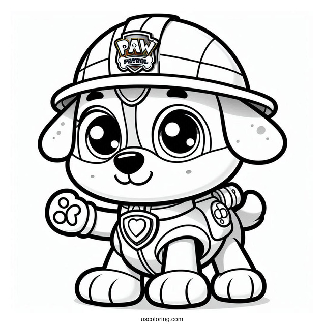 Baby Rubble Character Coloring Sheet