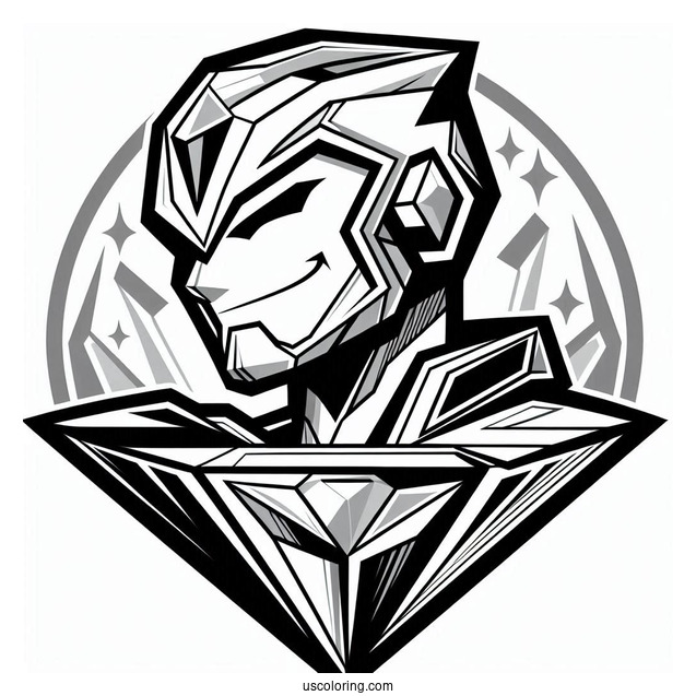 Ben 10 Coloring Page Of Simple Diamondhead