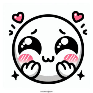 Hugging Face Emoji Coloring Page