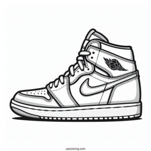 Air Jordan KAWS Coloring Page