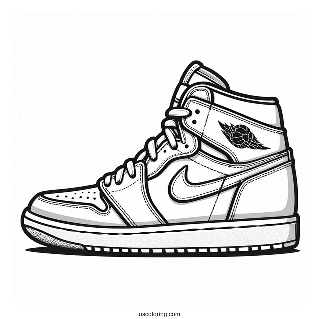 Air Jordan KAWS Coloring Page