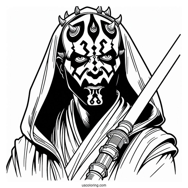 Coloring Sheet Of Darth Maul
