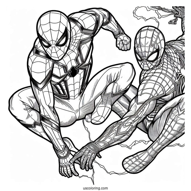 Spider-Man Vs Iron Man Coloring Page