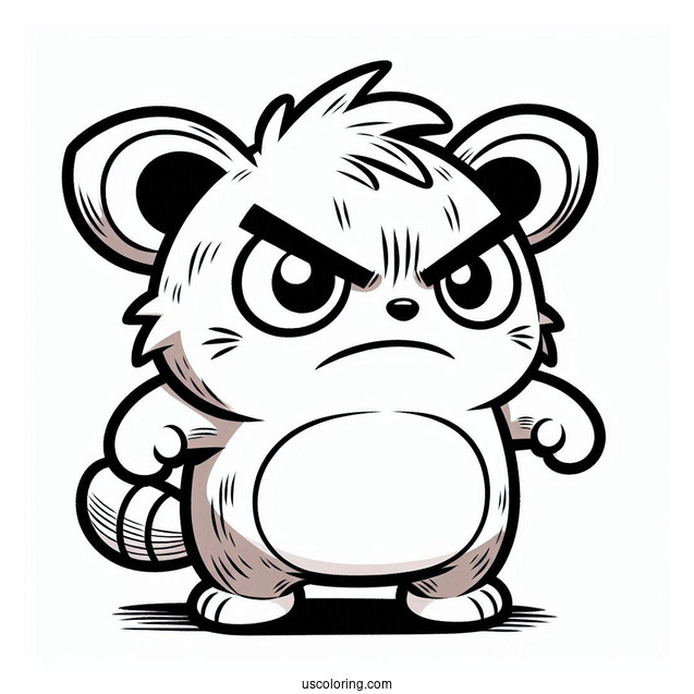 Sprunki Coloring Page Of Angry Raddy