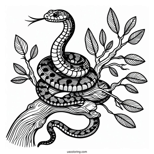 Mangrove Snake To Color