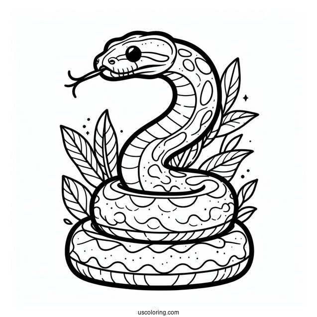 Boa Constrictor Snake To Color