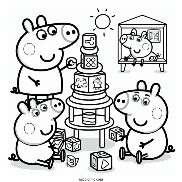 Peppa Pig Playing Games With Friends
