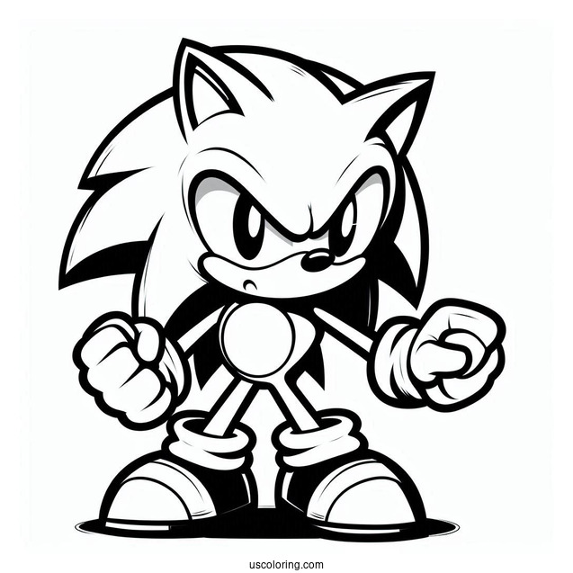 Angry Sonic To Color