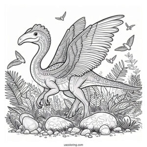 Simple Saurolophus Coloring Page For Kids
