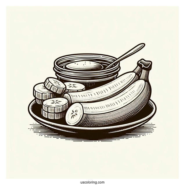 Chopped Banana With Maple Syrup To Color