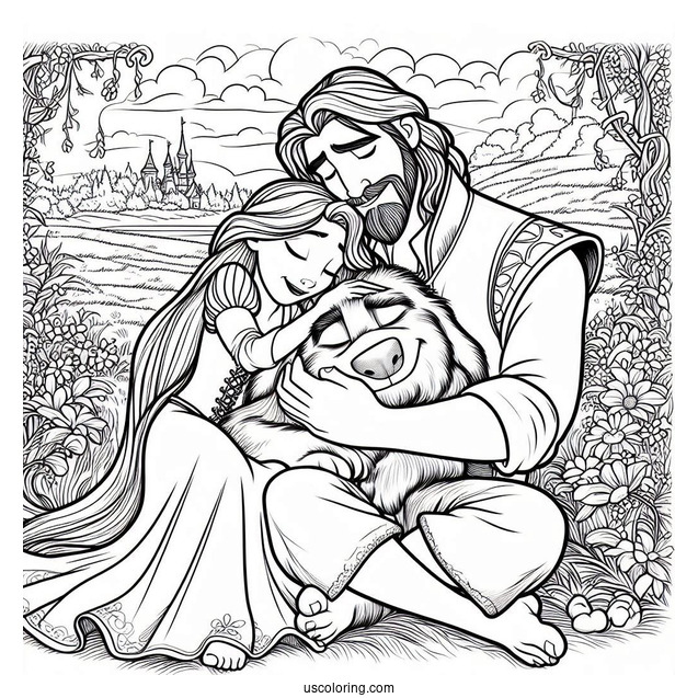 Rapunzel Comforting Maximus