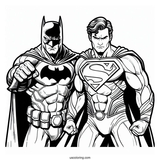 Batman Vs Superman Coloring Page