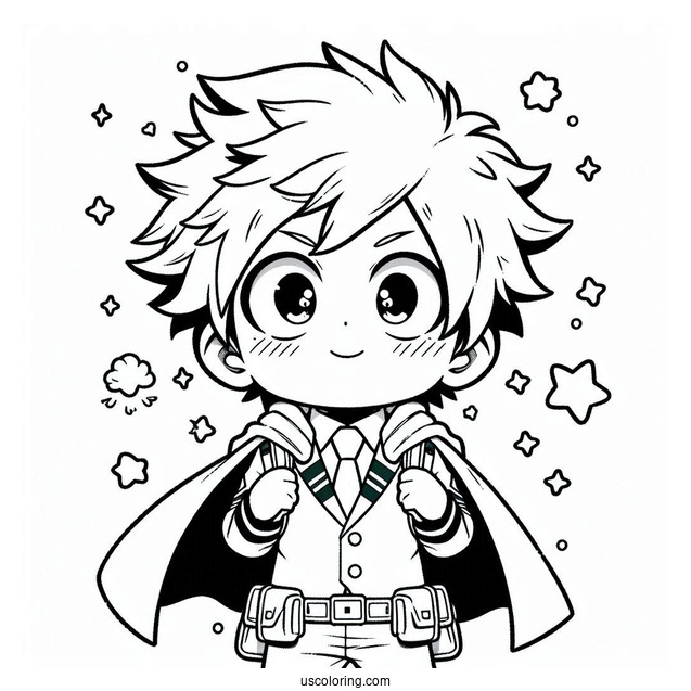 My Hero Academia Coloring Page Of Cute Chibi Eri