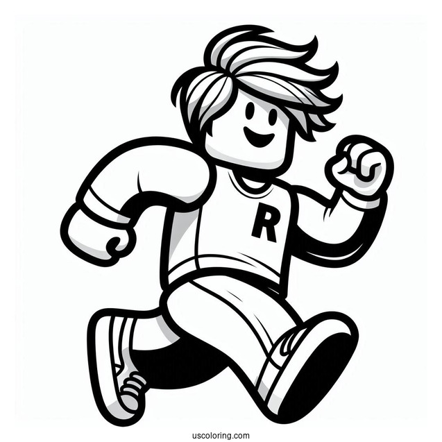 Running Characters With Roblox Logo