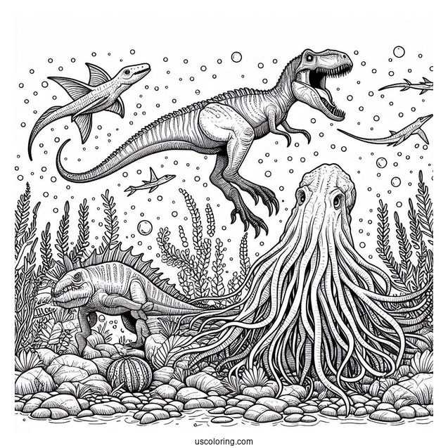 Terrifying Liopleaurodon Under The Sea