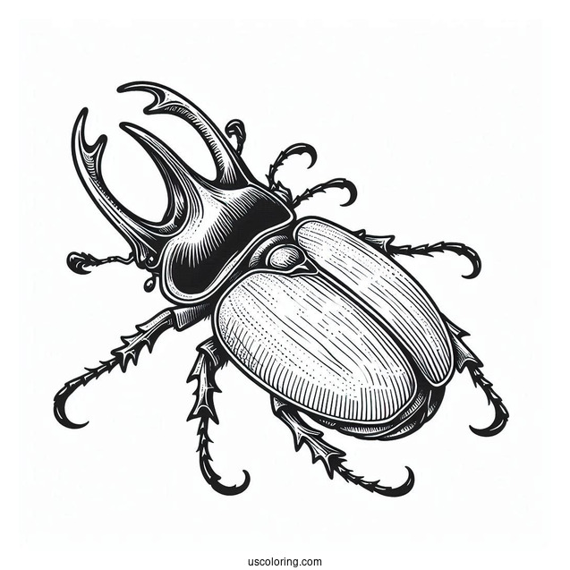 Eastern Hercules Beetle Coloring Page