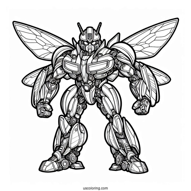 Detailed Bumblebee Coloring Page And Optimus Prime