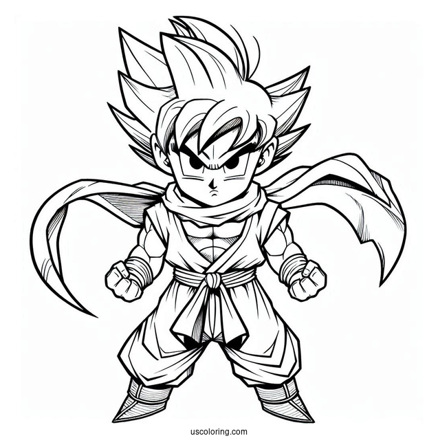 Young Gohan Coloring Page